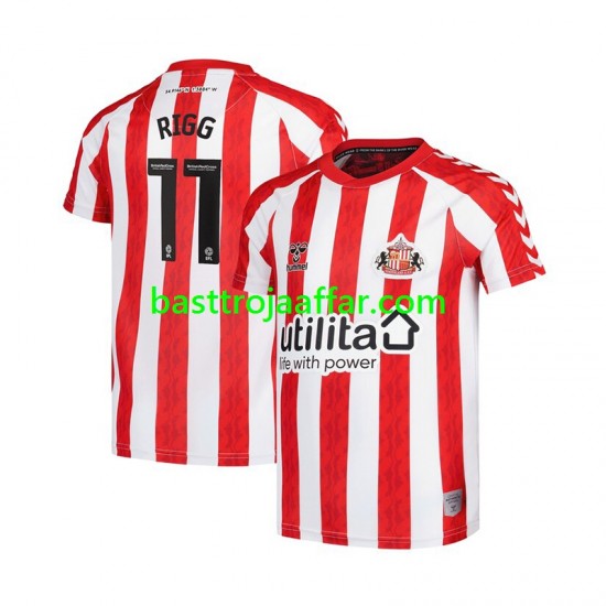 Sunderland Chris Rigg 11 Män Hemma Fotbollströja 2024-2025 Kortärmad