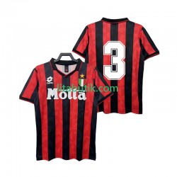 AC Milan 3 1993 1994 Retro Män Hemma Fotbollströja Kortärmad AC Milan 3 1993 1994 Retro Män Hemma Fotbollströja Kortärmad