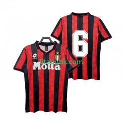 AC Milan 6 1993 1994 Retro Män Hemma Fotbollströja Kortärmad AC Milan 6 1993 1994 Retro Män Hemma Fotbollströja Kortärmad