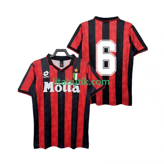 AC Milan 6 1993 1994 Retro Män Hemma Fotbollströja Kortärmad