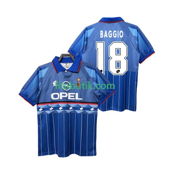 AC Milan BAGGIO 18 1995 1996 Retro Män Borta Fotbollströja Kortärmad