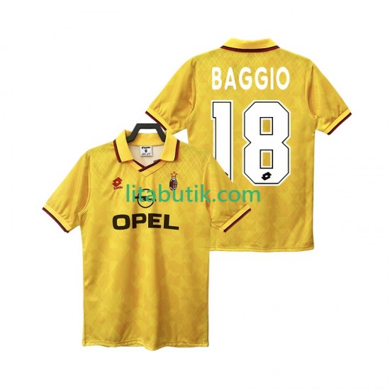 AC Milan BAGGIO 18 1995 1996 Retro Män Tredje Fotbollströja Kortärmad