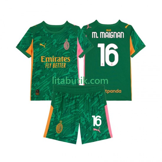 AC Milan Mike Maignan 16 Målvakt Barn Borta Fotbollströja 2025-2026 Kortärmad