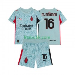 AC Milan Mike Maignan 16 Målvakt Barn Hemma Fotbollströja 2025-2026 Kortärmad