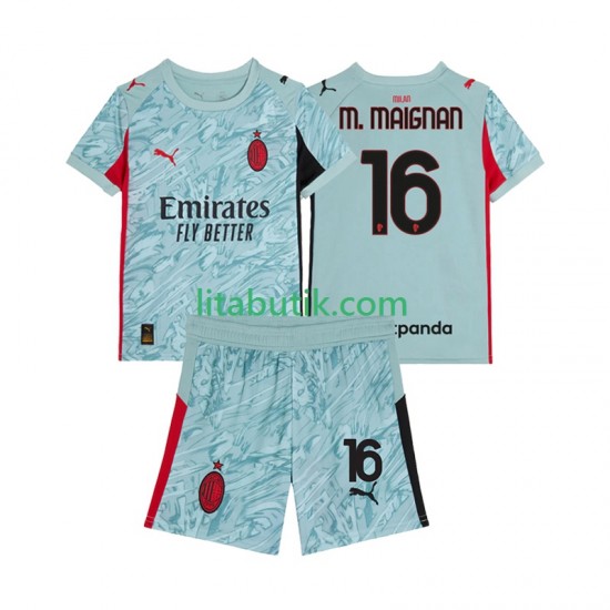 AC Milan Mike Maignan 16 Målvakt Barn Hemma Fotbollströja 2025-2026 Kortärmad