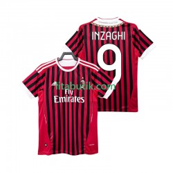 AC Milan INZAGHI 9 2012 Retro Män Hemma Fotbollströja 2011 Kortärmad