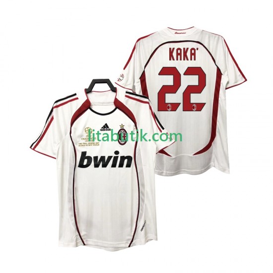 AC Milan KAKA 22 2007 Retro Män Borta Fotbollströja 2006 Kortärmad