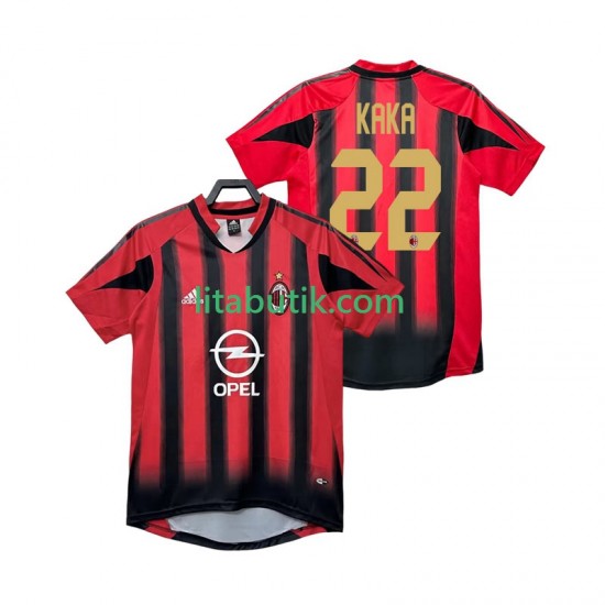AC Milan KAKA 22 2005 Retro Män Hemma Fotbollströja 2004 Kortärmad