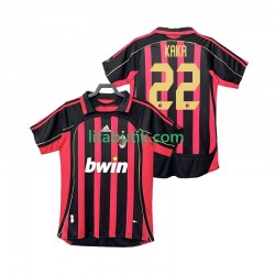 AC Milan KAKA 22 2007 Retro Män Hemma Fotbollströja 2006 Kortärmad