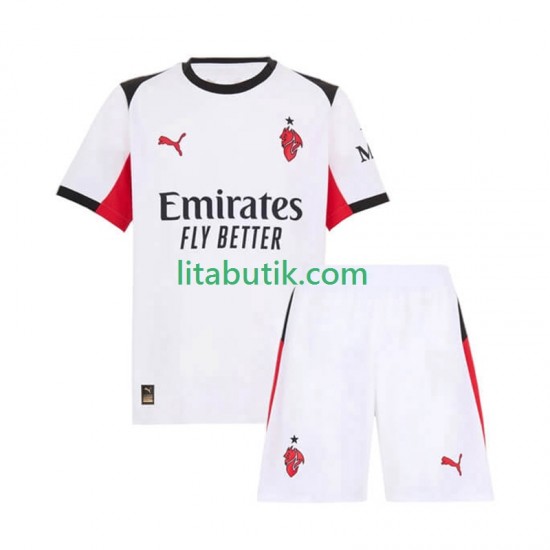 AC Milan Barn Borta Fotbollströja 2025-2026 Kortärmad