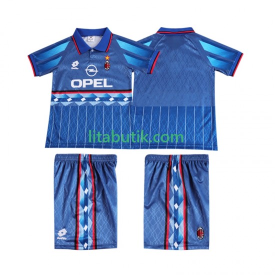 AC Milan 1995 1996 Retro Barn Borta Fotbollströja Kortärmad