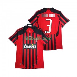 AC Milan MALDINI 3 2007 Retro Män Hemma Fotbollströja 2008 Kortärmad