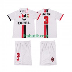 AC Milan MALDINI 3 1996 1997 Retro Barn Borta Fotbollströja Kortärmad