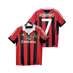 AC Milan ROBINHO 7 2012 2013 Retro Män Hemma Fotbollströja Kortärmad