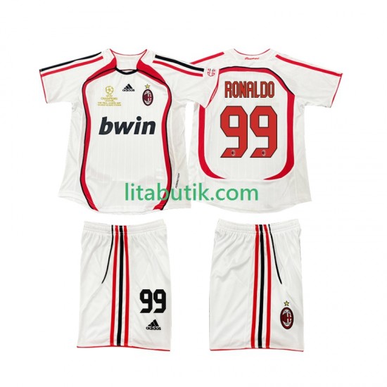 AC Milan RONALDO 9 2007 Retro Barn Borta Fotbollströja 2006 Kortärmad