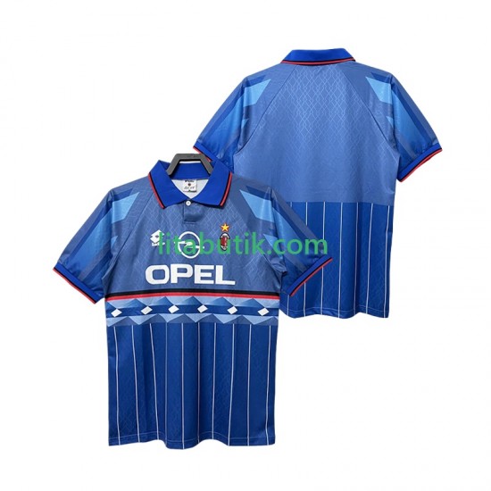 AC Milan 1995 1996 Retro Män Borta Fotbollströja Kortärmad