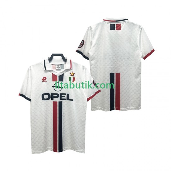 AC Milan 1996 1997 Retro Män Borta Fotbollströja Kortärmad