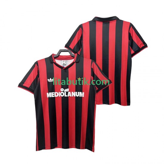 AC Milan 1990 1991 Retro Män Hemma Fotbollströja Kortärmad