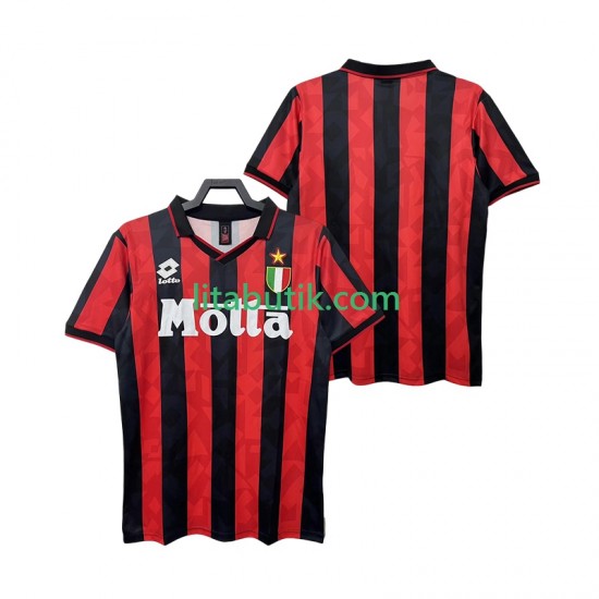 AC Milan 1993 1994 Retro Män Hemma Fotbollströja Kortärmad
