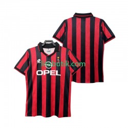 AC Milan 1995 1996 Retro Män Hemma Fotbollströja Kortärmad AC Milan 1995 1996 Retro Män Hemma Fotbollströja Kortärmad