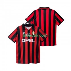AC Milan 1996 1997 Retro Män Hemma Fotbollströja Kortärmad AC Milan 1996 1997 Retro Män Hemma Fotbollströja Kortärmad