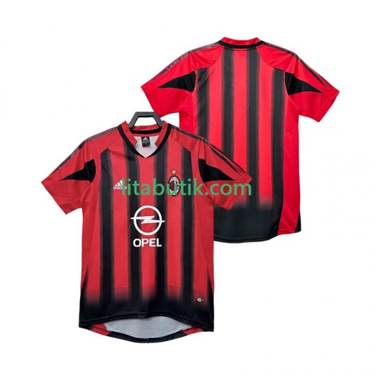 AC Milan 2005 Retro Män Hemma Fotbollströja 2004 Kortärmad
