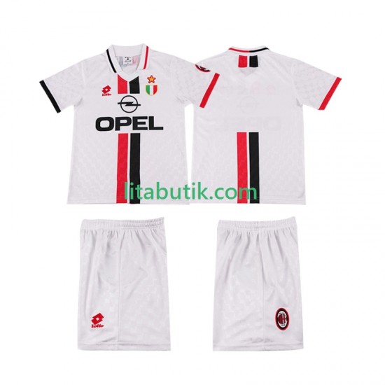 AC Milan 1996 1997 Retro Barn Borta Fotbollströja Kortärmad
