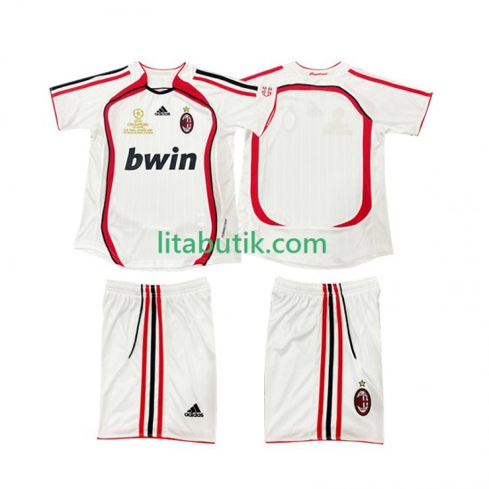AC Milan 2007 Retro Barn Borta Fotbollströja 2006 Kortärmad