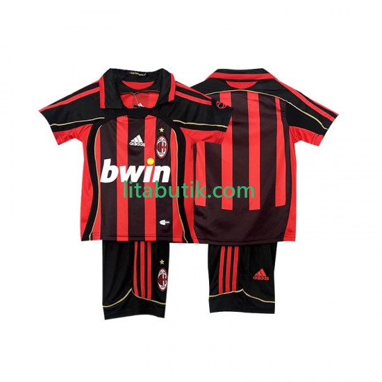 AC Milan 2007 Retro Barn Hemma Fotbollströja 2006 Kortärmad