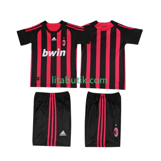 AC Milan 2009 Retro Barn Hemma Fotbollströja 2008 Kortärmad