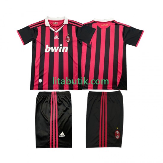 AC Milan 2009 Retro Barn Hemma Fotbollströja 2010 Kortärmad