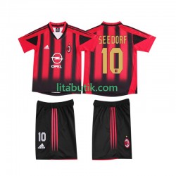 AC Milan SEEDORF 10 2005 Retro Barn Hemma Fotbollströja 2004 Kortärmad