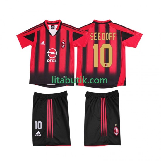 AC Milan SEEDORF 10 2005 Retro Barn Hemma Fotbollströja 2004 Kortärmad