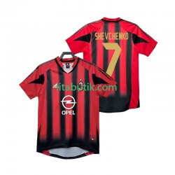 AC Milan SHEVCHENKO 7 2005 Retro Män Hemma Fotbollströja 2004 Kortärmad