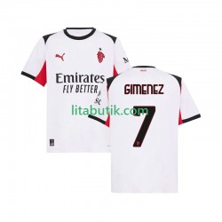 AC Milan Santiago Gimenez 7 Män Borta Fotbollströja 2025-2026 Kortärmad