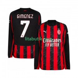 AC Milan Santiago Gimenez 7 Män Hemma Fotbollströja 2025-2026 Långärmad