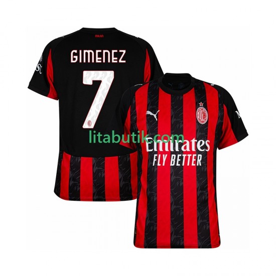 AC Milan Santiago Gimenez 7 Män Hemma Fotbollströja 2025-2026 Kortärmad