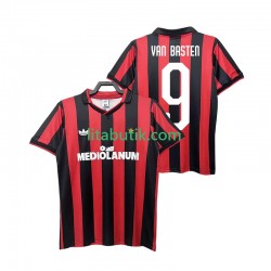 AC Milan VAN BASTEN 9 1990 1991 Retro Män Hemma Fotbollströja Kortärmad AC Milan VAN BASTEN 9 1990 1991 Retro Män Hemma Fotbollströja Kortärmad