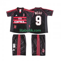 AC Milan WEAH 9 Retro Barn Tredje Fotbollströja 1998 1999 Kortärmad AC Milan WEAH 9 Retro Barn Tredje Fotbollströja 1998 1999 Kortärmad