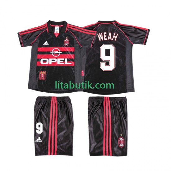 AC Milan WEAH 9 Retro Barn Tredje Fotbollströja 1998 1999 Kortärmad