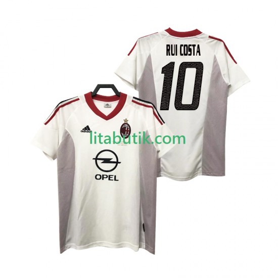 AC Milan rui costa 10 2005 Retro Män Borta Fotbollströja 2004 Kortärmad