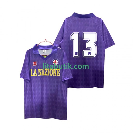 Fiorentina 13 1989 1990 Retro Män Hemma Fotbollströja Kortärmad
