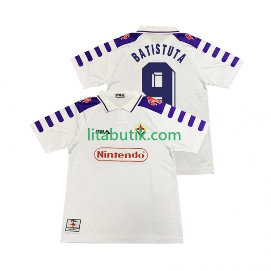 Fiorentina BASTUTA 9 Retro Män Borta Fotbollströja 1998 1999 Kortärmad