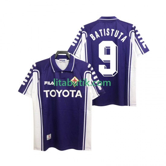 Fiorentina BASTUTA 9 2000 Retro Män Hemma Fotbollströja 1999 Kortärmad