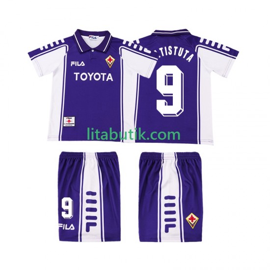Fiorentina BASTUTA 9 2000 Retro Barn Hemma Fotbollströja 1999 Kortärmad