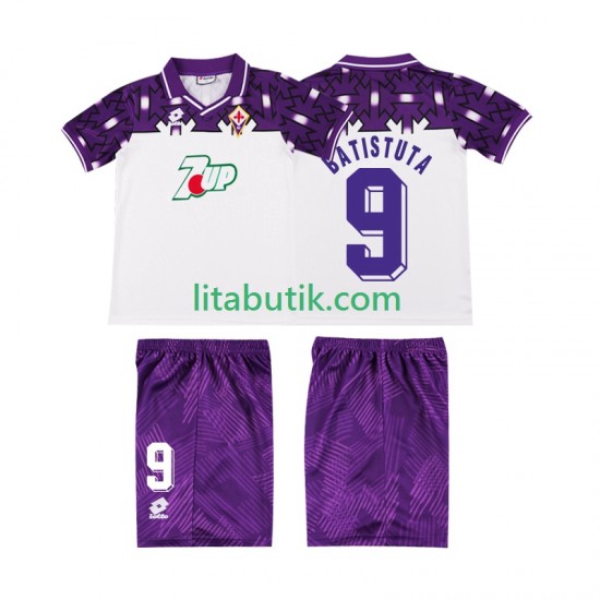 Fiorentina BATISTUTA 9 1992 1993 Retro Barn Borta Fotbollströja Kortärmad
