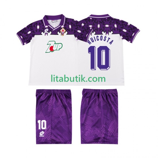 Fiorentina RUI COSTA 10 1992 1993 Retro Barn Borta Fotbollströja Kortärmad