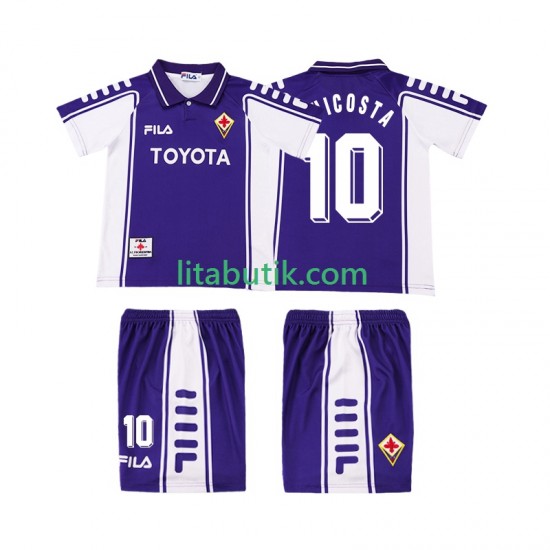 Fiorentina RUI COSTA 10 2000 Retro Barn Hemma Fotbollströja 1999 Kortärmad