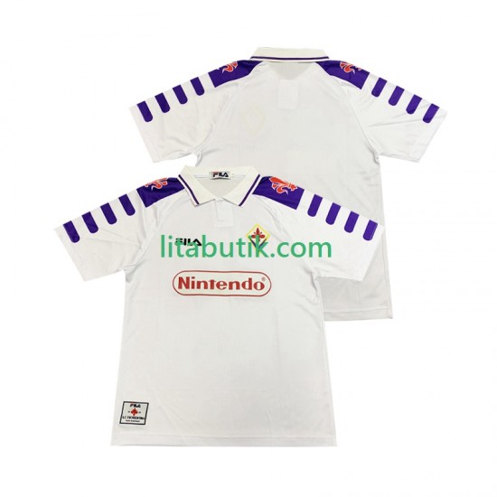 Fiorentina Retro Män Borta Fotbollströja 1998 1999 Kortärmad