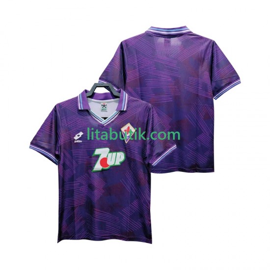 Fiorentina 1992 1993 Retro Män Hemma Fotbollströja Kortärmad